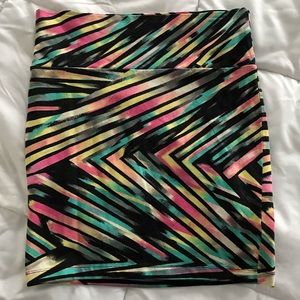 Fun multicolor bodycon mini skirt!